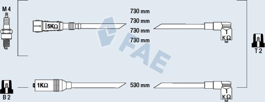 FAE 83979 - Комплект проводов зажигания autospares.lv