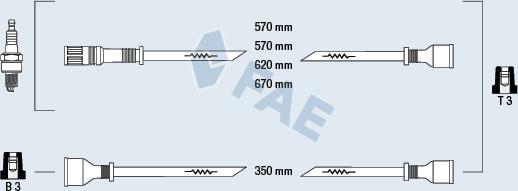 FAE 83590 - Комплект проводов зажигания autospares.lv