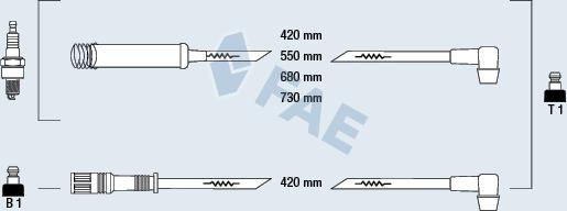 FAE 83560 - Комплект проводов зажигания autospares.lv