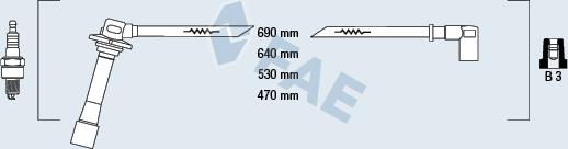 FAE 83641 - Комплект проводов зажигания autospares.lv