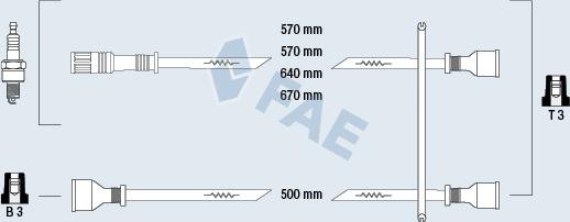 FAE 83010 - Комплект проводов зажигания autospares.lv