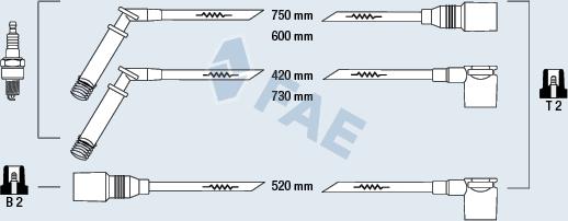 FAE 83800 - Комплект проводов зажигания autospares.lv