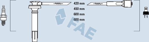 FAE 83238 - Комплект проводов зажигания autospares.lv