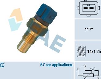 FAE 34440 - Датчик, температура охлаждающей жидкости autospares.lv