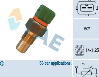 FAE 34400 - Датчик, температура охлаждающей жидкости autospares.lv