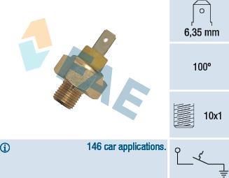 FAE 35350 - Датчик, температура охлаждающей жидкости autospares.lv