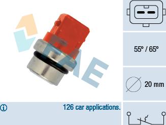 FAE 35320 - Датчик, температура охлаждающей жидкости autospares.lv