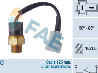 FAE 36360 - Термовыключатель, вентилятор радиатора / кондиционера autospares.lv