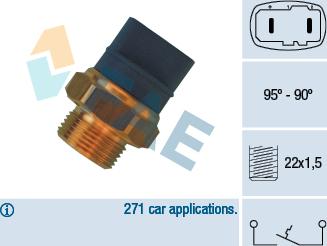 FAE 36370 - Термовыключатель, вентилятор радиатора / кондиционера autospares.lv