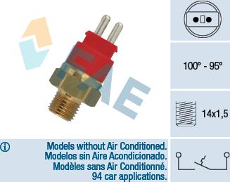 FAE 36250 - Термовыключатель, вентилятор радиатора / кондиционера autospares.lv