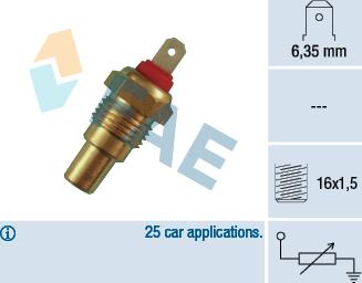 FAE 31330 - Датчик, температура охлаждающей жидкости autospares.lv