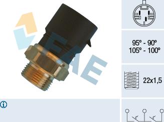 FAE 38310 - Термовыключатель, вентилятор радиатора / кондиционера autospares.lv