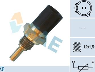 FAE 33450 - Датчик, температура масла autospares.lv