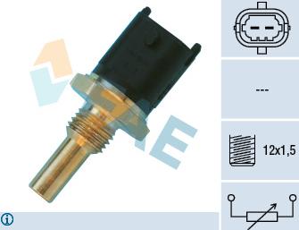 FAE 33680 - Датчик, температура охлаждающей жидкости autospares.lv