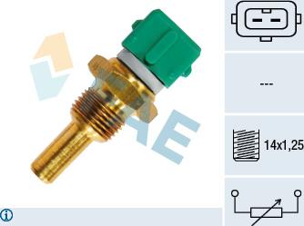 FAE 33190 - Датчик, температура головки цилиндров autospares.lv