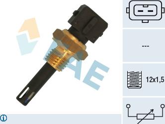 FAE 33166 - Датчик, температура впускаемого воздуха autospares.lv