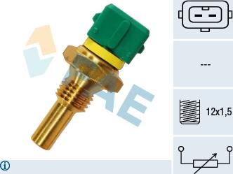 FAE 33120 - Датчик, температура головки цилиндров autospares.lv