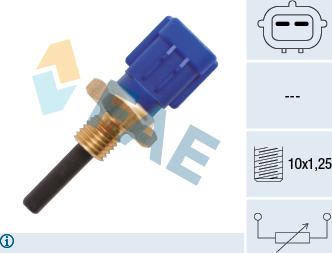 FAE 33176 - Датчик, температура впускаемого воздуха autospares.lv