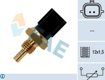 FAE 33840 - Датчик, температура охлаждающей жидкости autospares.lv