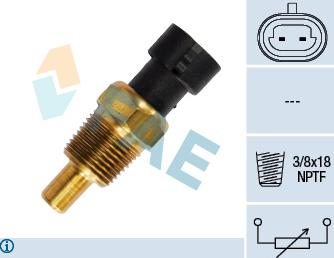 FAE 33340 - Датчик, температура масла autospares.lv