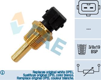 FAE 33350 - Датчик, температура масла autospares.lv