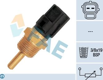 FAE 33310 - Датчик, температура охлаждающей жидкости autospares.lv