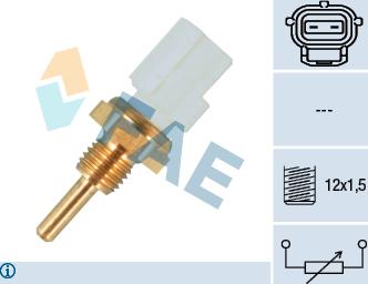 FAE 33255 - Датчик, температура охлаждающей жидкости autospares.lv