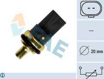 FAE 33784 - Датчик, температура охлаждающей жидкости autospares.lv