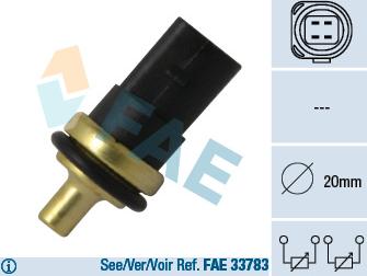 FAE 33781 - Датчик, температура охлаждающей жидкости autospares.lv