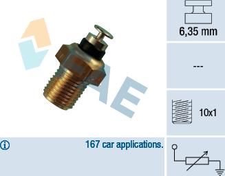 FAE 32110 - Датчик, температура охлаждающей жидкости autospares.lv