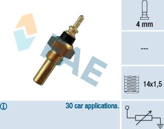 FAE 32330 - Датчик, температура охлаждающей жидкости autospares.lv