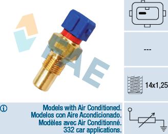 FAE 32290 - Датчик, температура охлаждающей жидкости autospares.lv