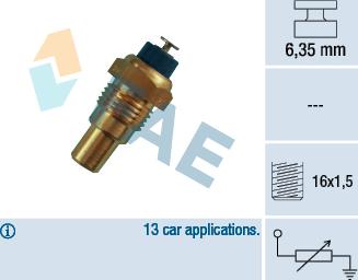 FAE 32210 - Датчик, температура охлаждающей жидкости autospares.lv