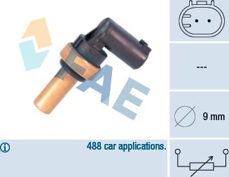 FAE 32710 - Датчик, температура охлаждающей жидкости autospares.lv