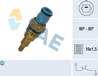 FAE 37660 - Термовыключатель, вентилятор радиатора / кондиционера autospares.lv