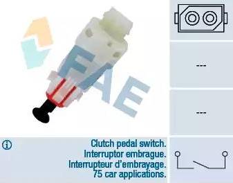 FAE 24499 - Выключатель, привод сцепления (Tempomat) autospares.lv