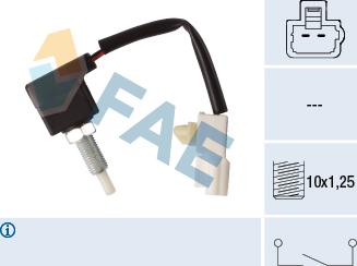 FAE 24547 - Выключатель, привод сцепления (Tempomat) autospares.lv