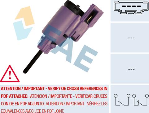 FAE 24760 - Выключатель стоп сигнала / сцепления autospares.lv