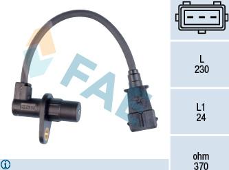 FAE 79154 - Датчик импульсов, коленвал autospares.lv