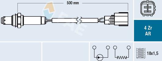 FAE 75645 - Лямбда-зонд, датчик кислорода autospares.lv