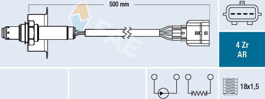 FAE 75646 - Лямбда-зонд, датчик кислорода autospares.lv