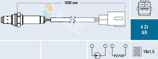 FAE 75651 - Лямбда-зонд, датчик кислорода autospares.lv