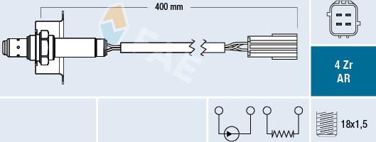 FAE 75613 - Лямбда-зонд, датчик кислорода autospares.lv