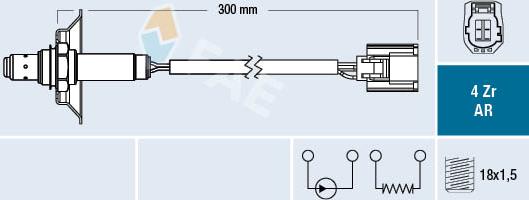 FAE 75624 - Лямбда-зонд, датчик кислорода autospares.lv