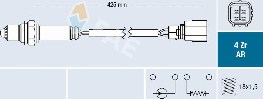 FAE 75670 - Лямбда-зонд, датчик кислорода autospares.lv