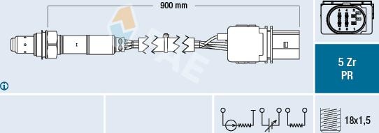 FAE 75040 - Лямбда-зонд, датчик кислорода autospares.lv