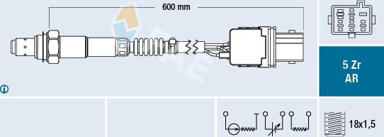 FAE 75004 - Лямбда-зонд, датчик кислорода autospares.lv