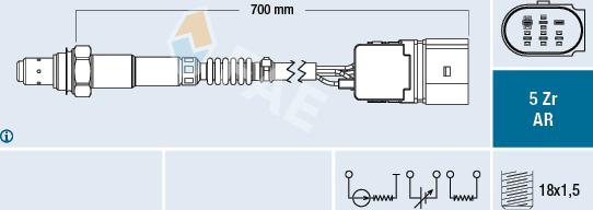 FAE 75019 - Лямбда-зонд, датчик кислорода autospares.lv