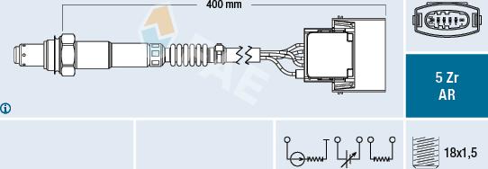 FAE 75016 - Лямбда-зонд, датчик кислорода autospares.lv