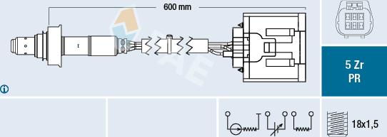 FAE 75089 - Лямбда-зонд, датчик кислорода autospares.lv